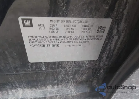 2015 Chevrolet Cruze Ltz z USA, uszkodzony, nr VIN 1G1PG5SB1F7149452